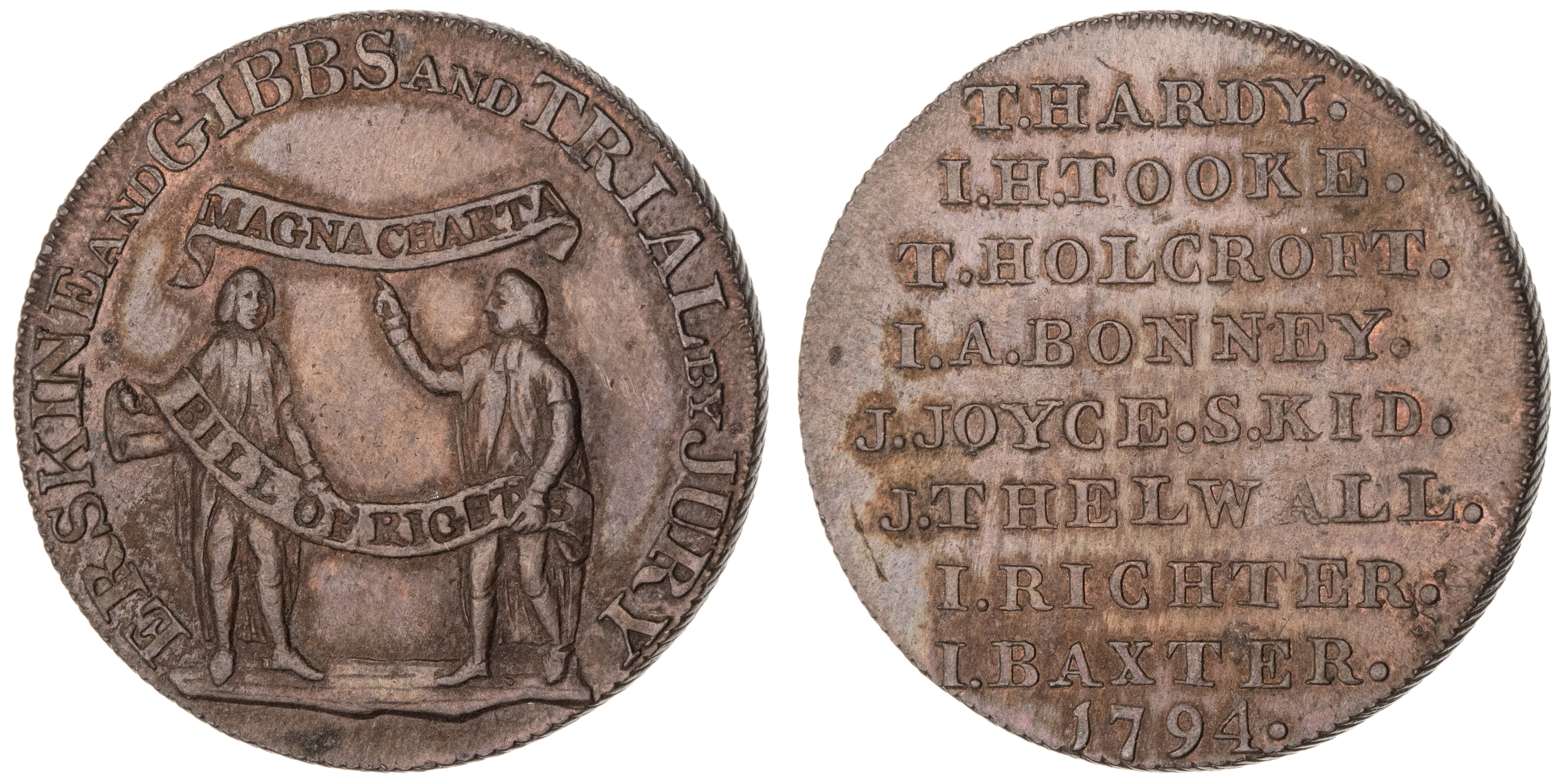 Great Britain, Halfpenny, 1794, EF