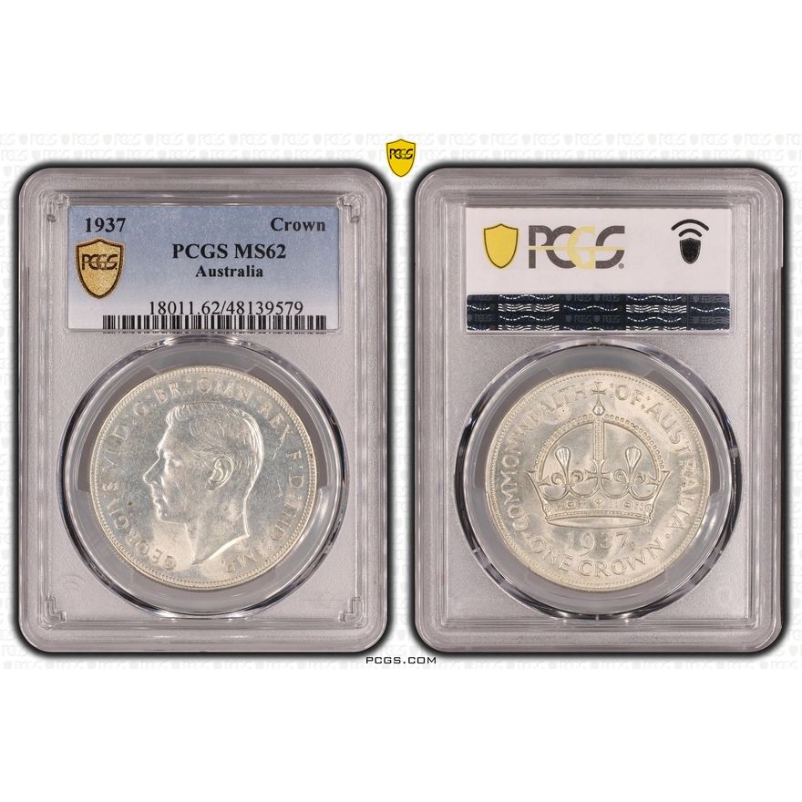 George VI, Crown, 1937, PCGS MS62