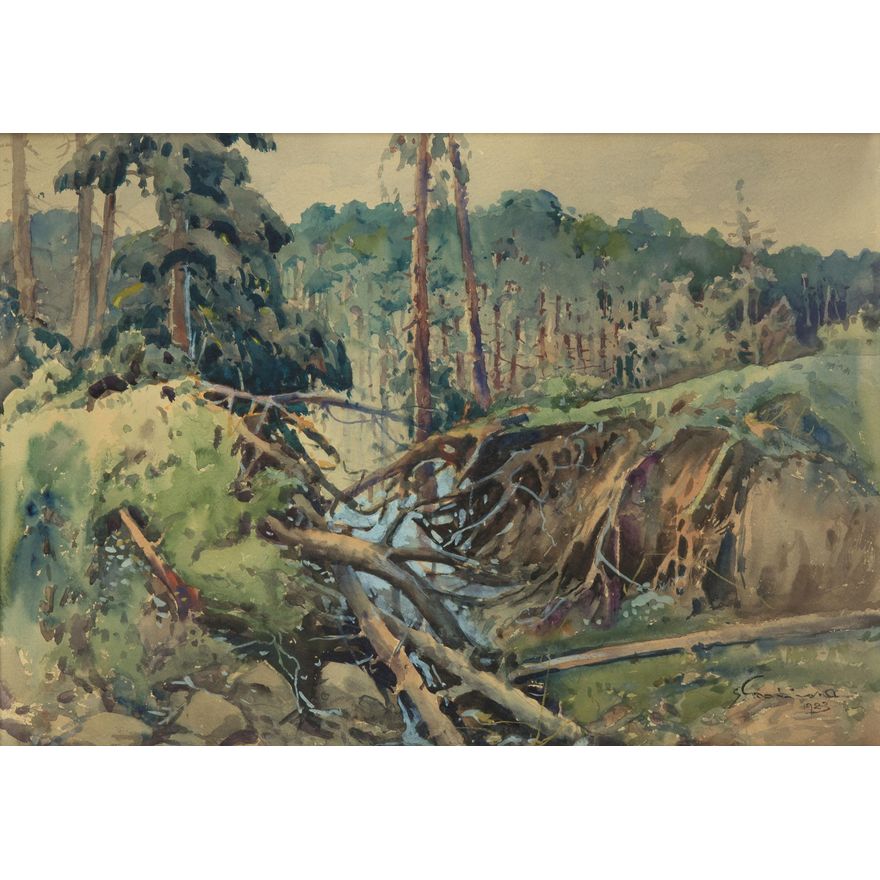 Stanisław Gibiński | Pejzaż leśny, 1923 r.
