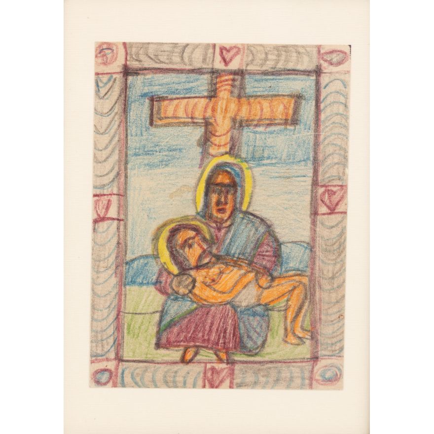 Nikifor Krynicki | Pieta, po 1960 r.