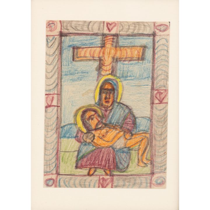 Nikifor Krynicki | Pieta, po 1960 r.