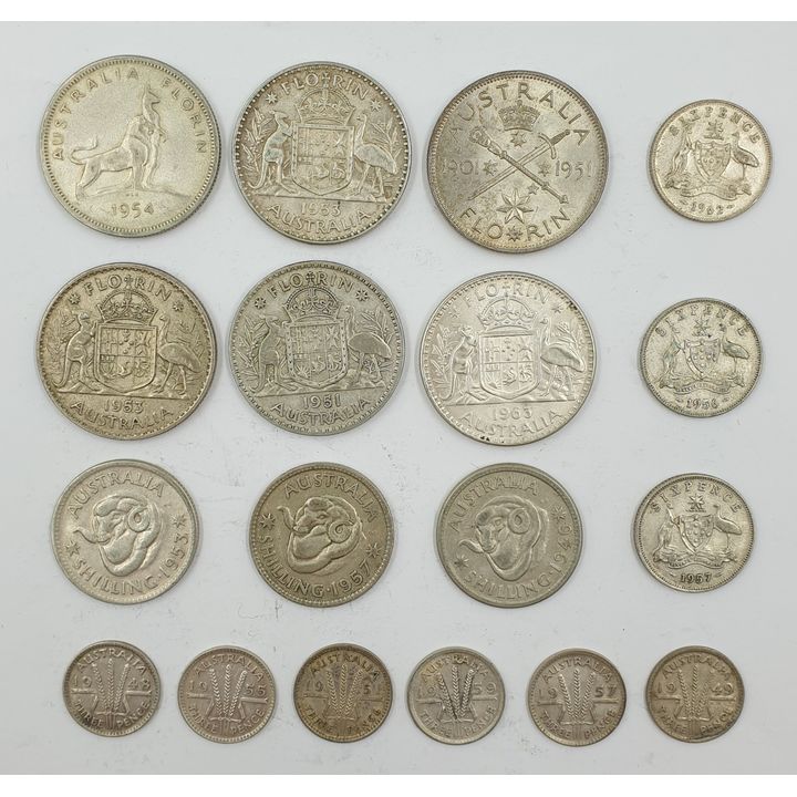 Aus. Silver Coins (x18)