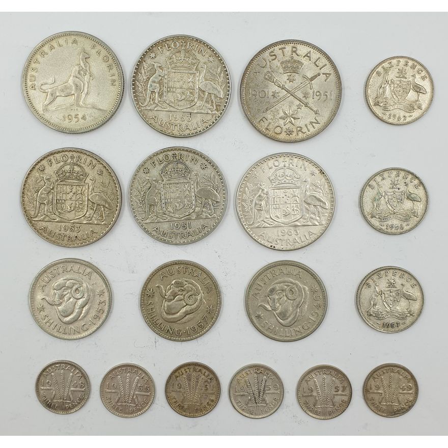 Aus. Silver Coins (x18)