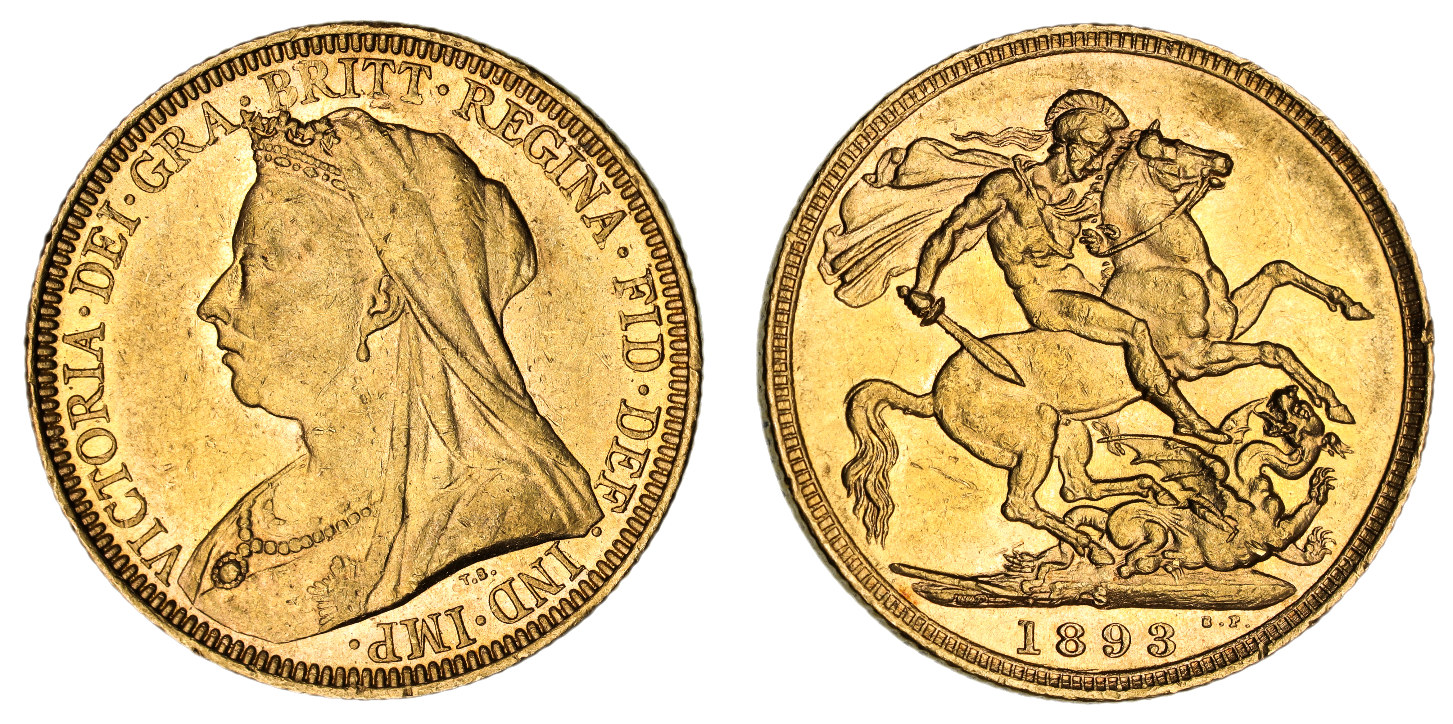 Victoria, St. George Reverse - Sydney Mint - Jubilee, Sovereign, 1893, EF