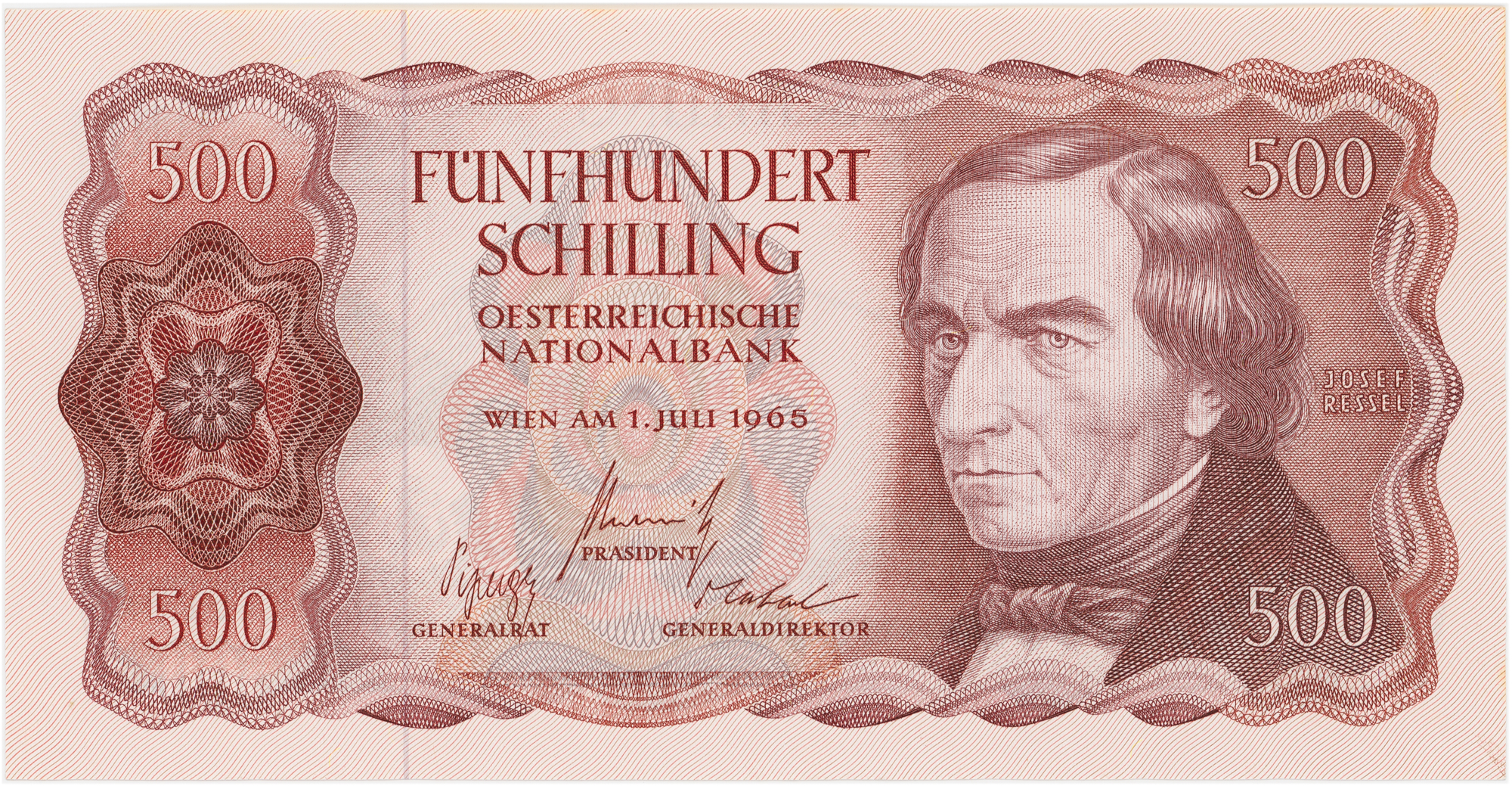 Austria, Five Hundred Schilling, 1966, UNC