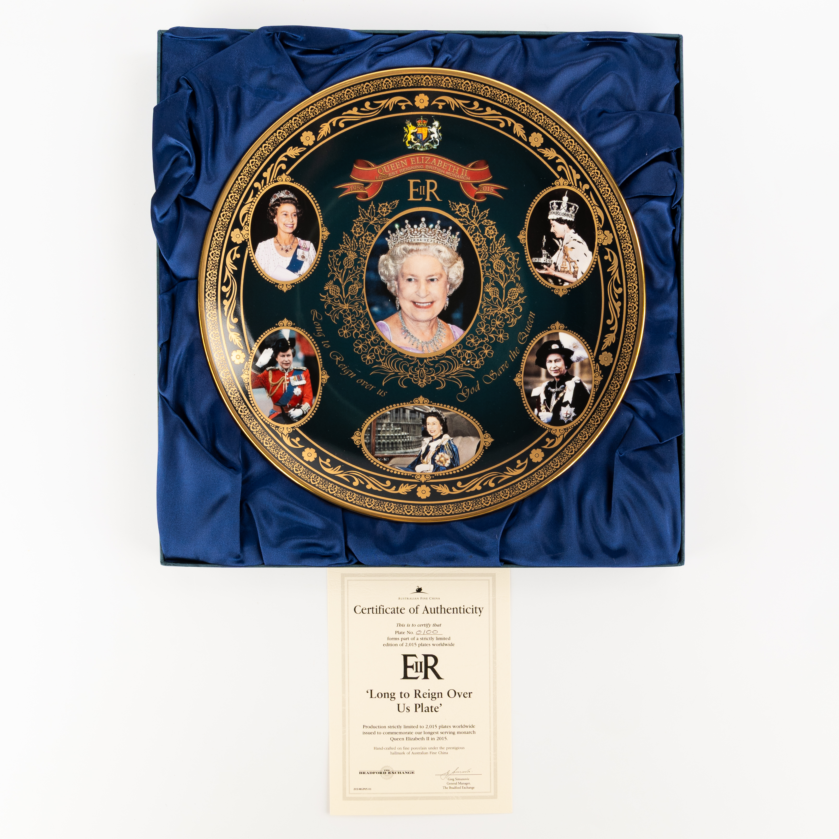 Elizabeth II, Bradford Exchange - Long to Reign Over Us Plate, 2015