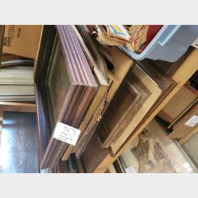 Large Assortment of Antique Frames and Some Art
