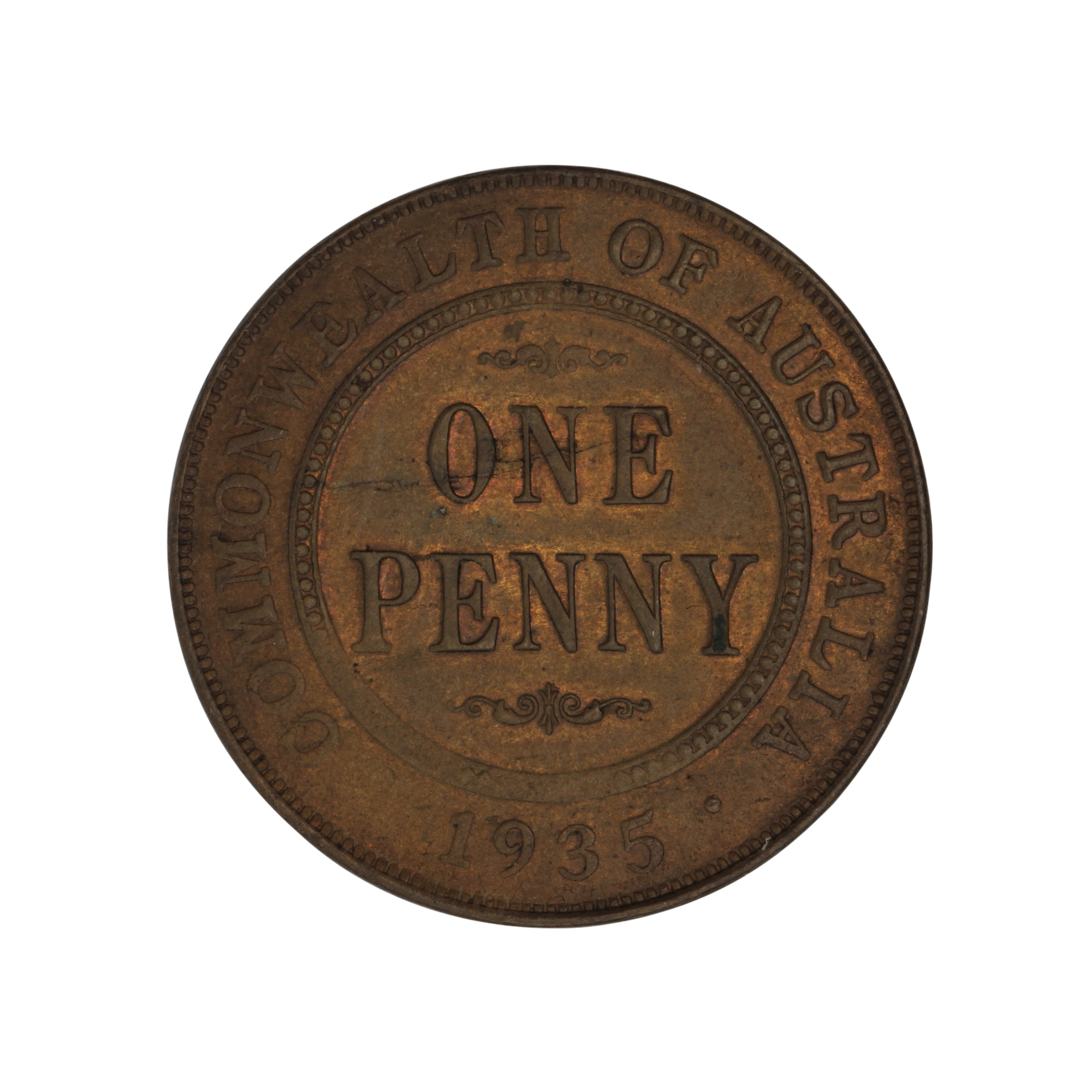 George V, Penny, 1935, aUNC