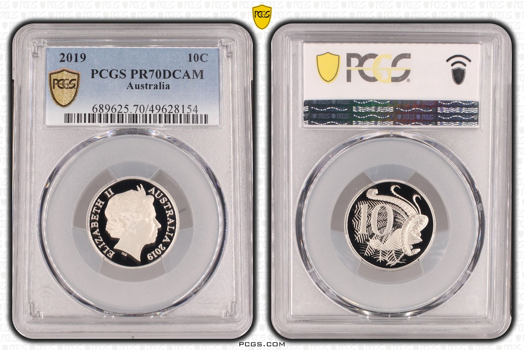 Ten Cent, 2019, Pcgs Pr70dcam