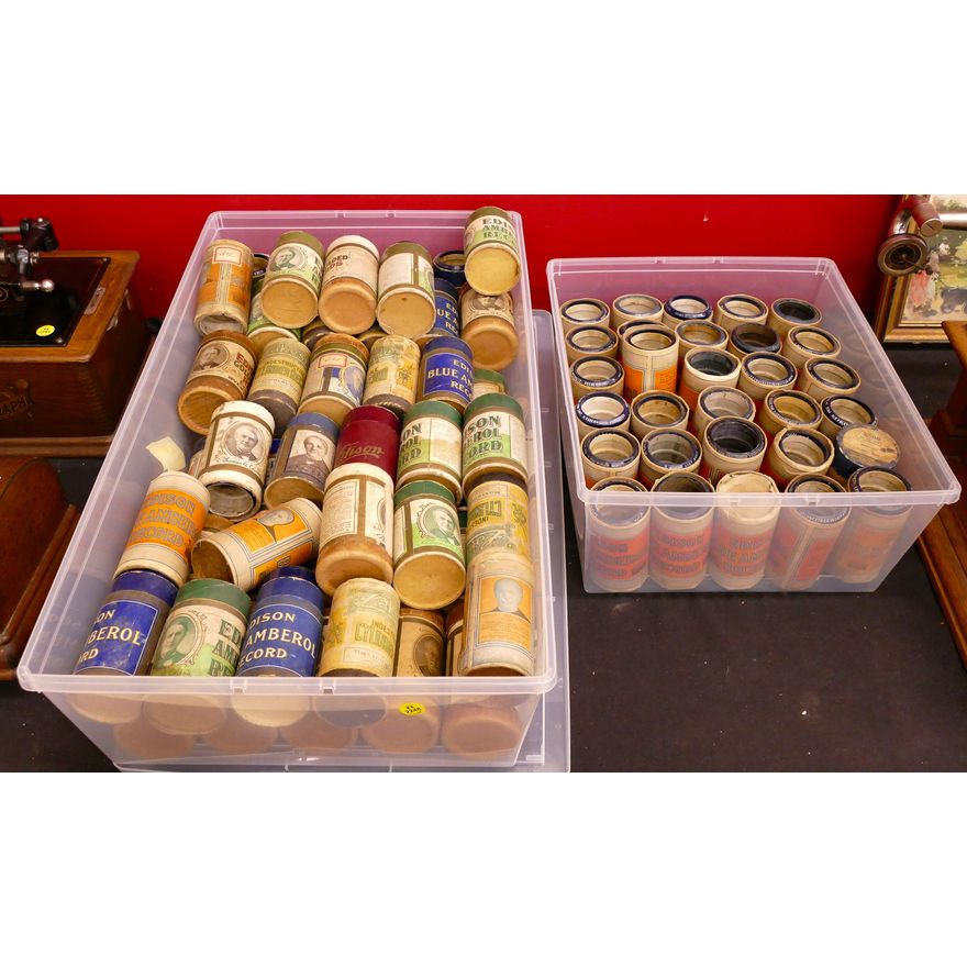 2 Boxes 90pc Edison Cylinder Records