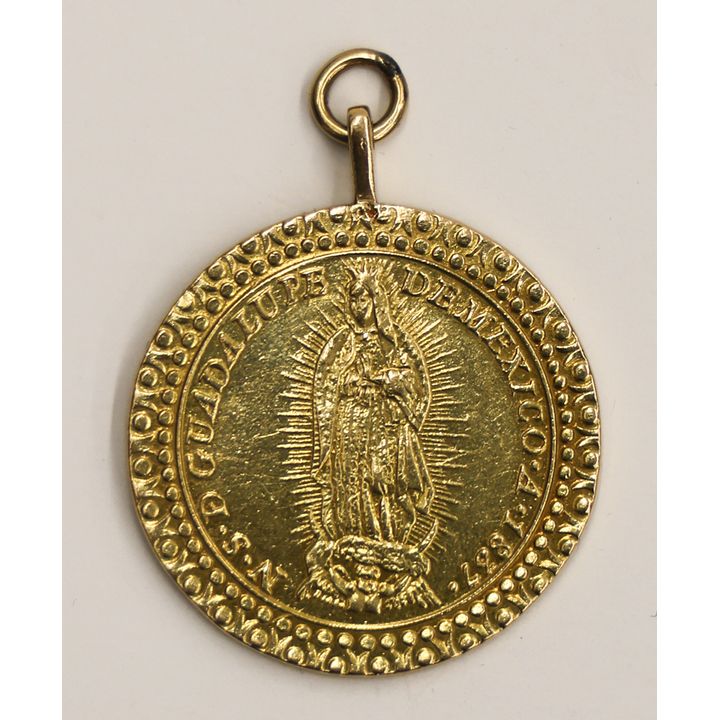 Mexican 18k Virgin de Guadalupe Pendant