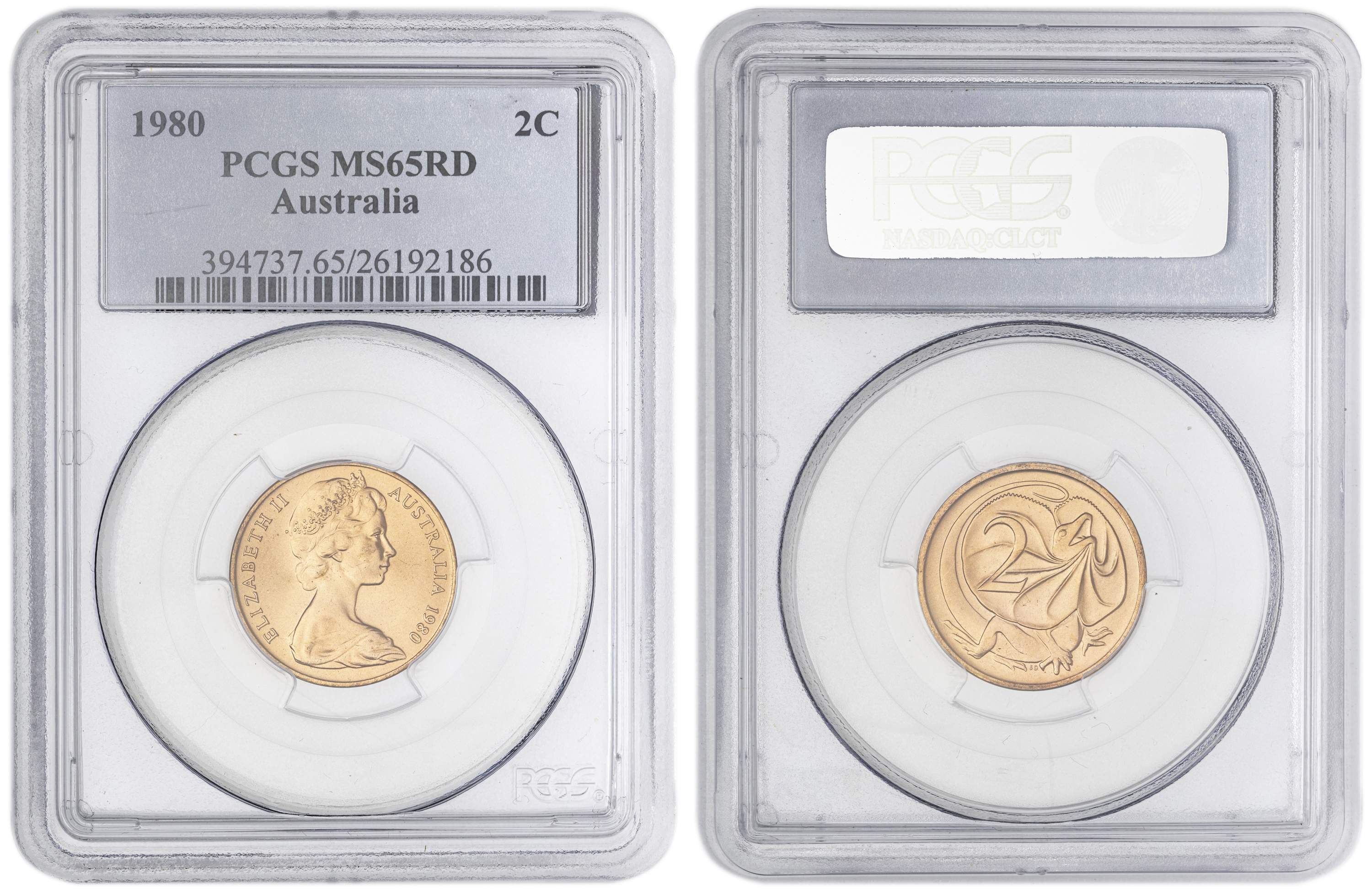 Two Cent, 1980, PCGS MS65RD