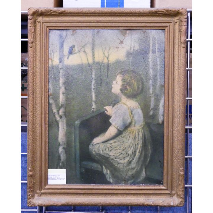 Vintage Child Framed Print- 19x15''
