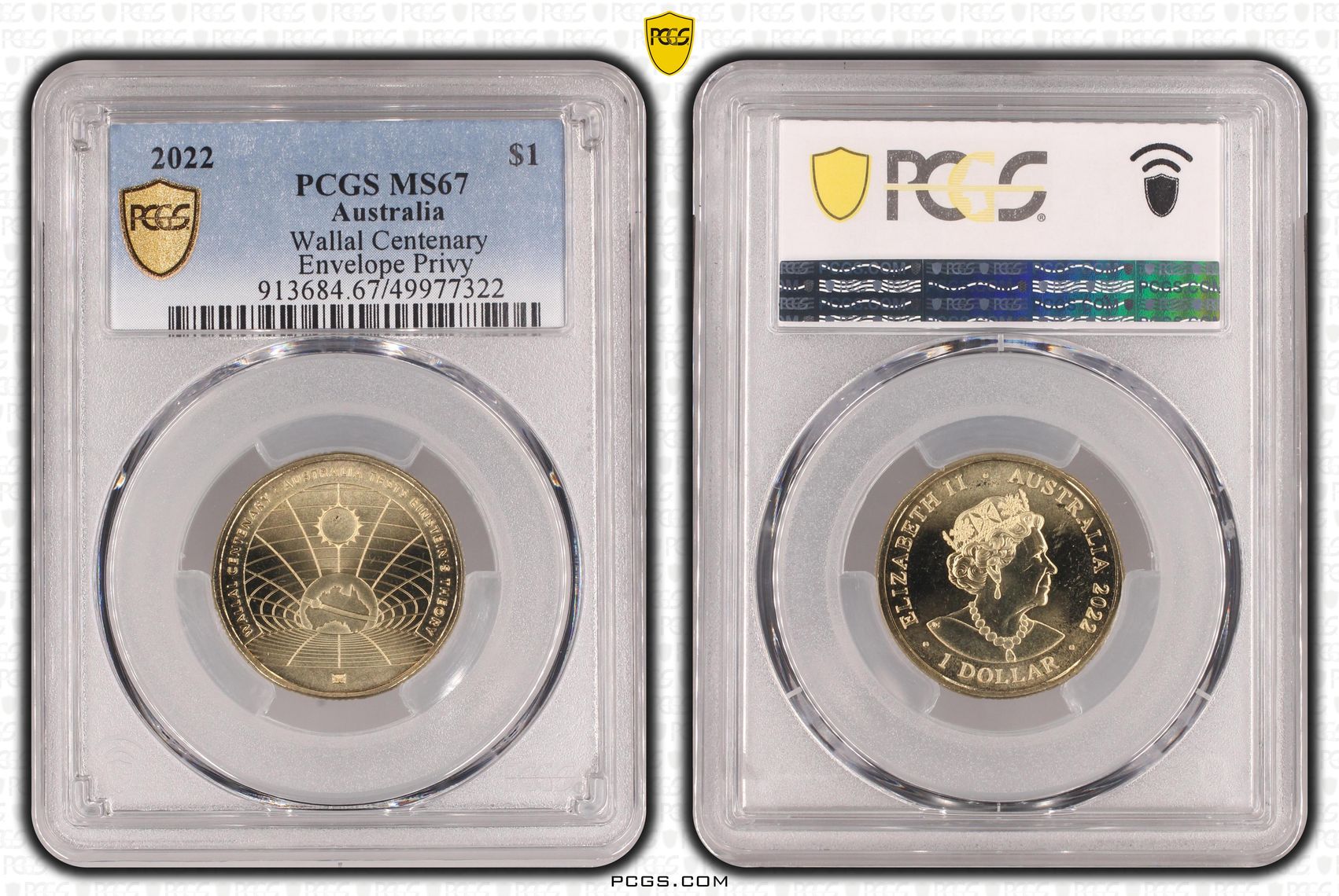 Wallal Centenary , One Dollar, 2022, PCGS MS67