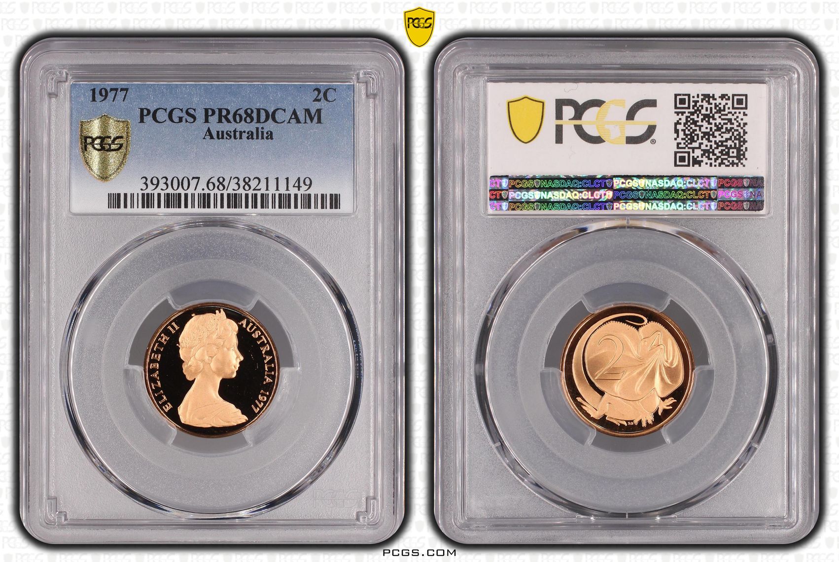 , Two Cent, 1977, Pcgs Pr68dcam