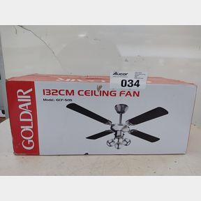 GOLDAIR GCF-505 132CM CEILING FAN - BLACK - EASY TO INSTALL