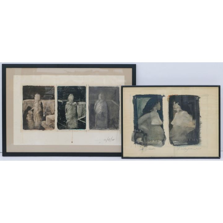 2pc R. Allen Jensen ''Figure Paintings'' 1970 Mixed