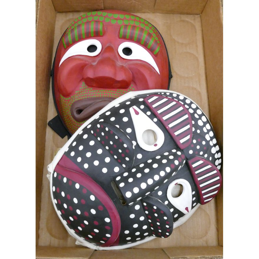Box Japanese Noh Masks