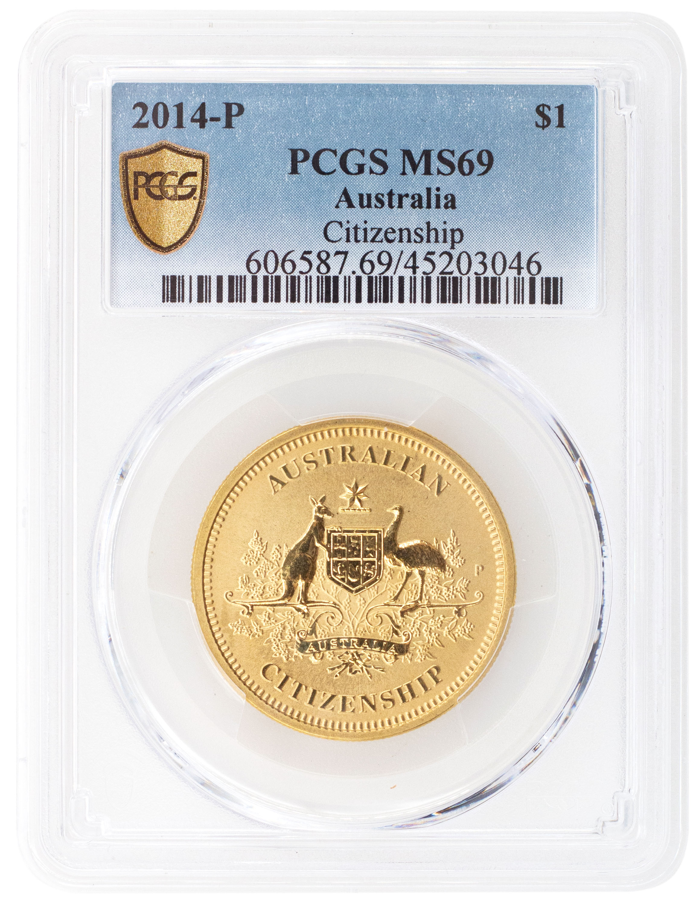 Elizabeth II, Citizenship, One Dollar, 2014, PCGS MS 69