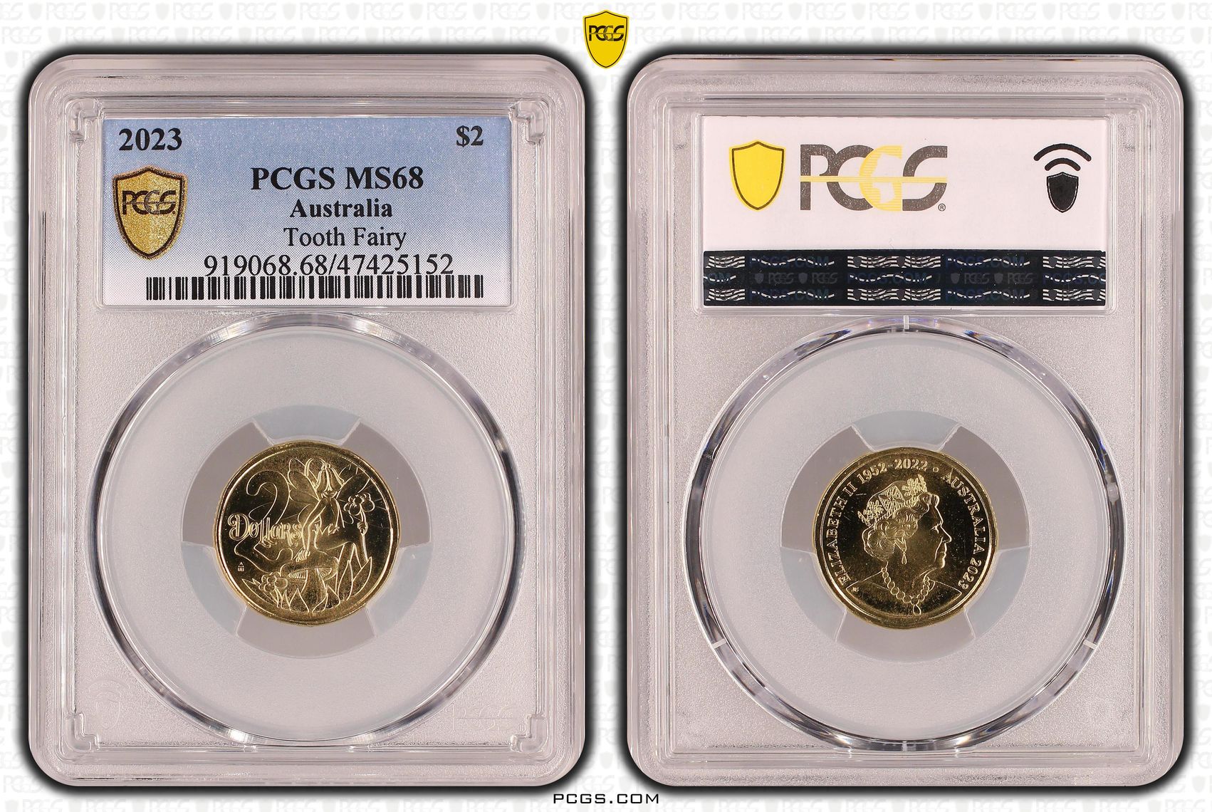 Elizabeth II, Tooth Fairy, Two Dollar, 2023, PCGS MS68