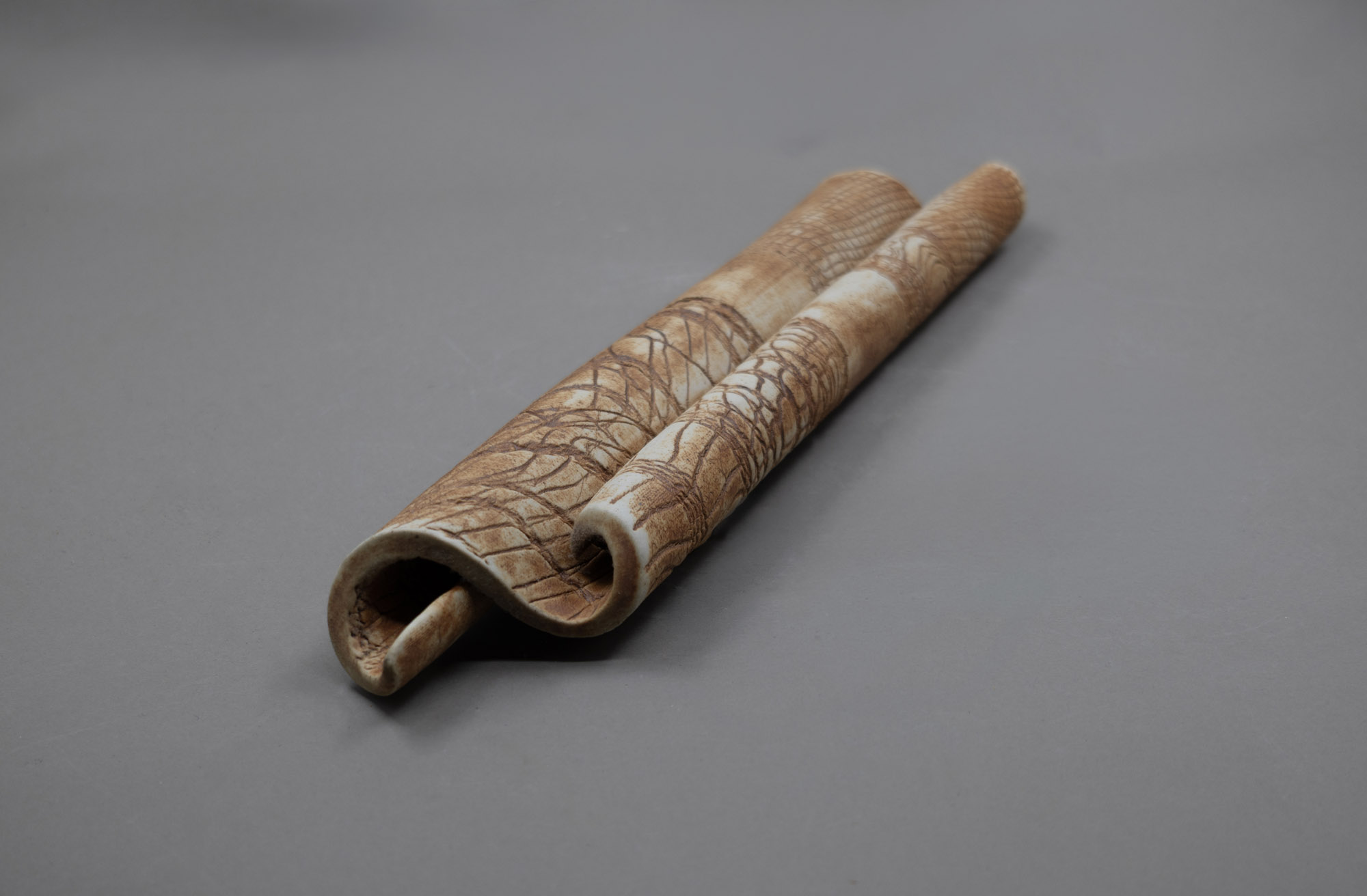 Potter Unknown - Ceramic scroll — sold at auction in New Zealand for $30