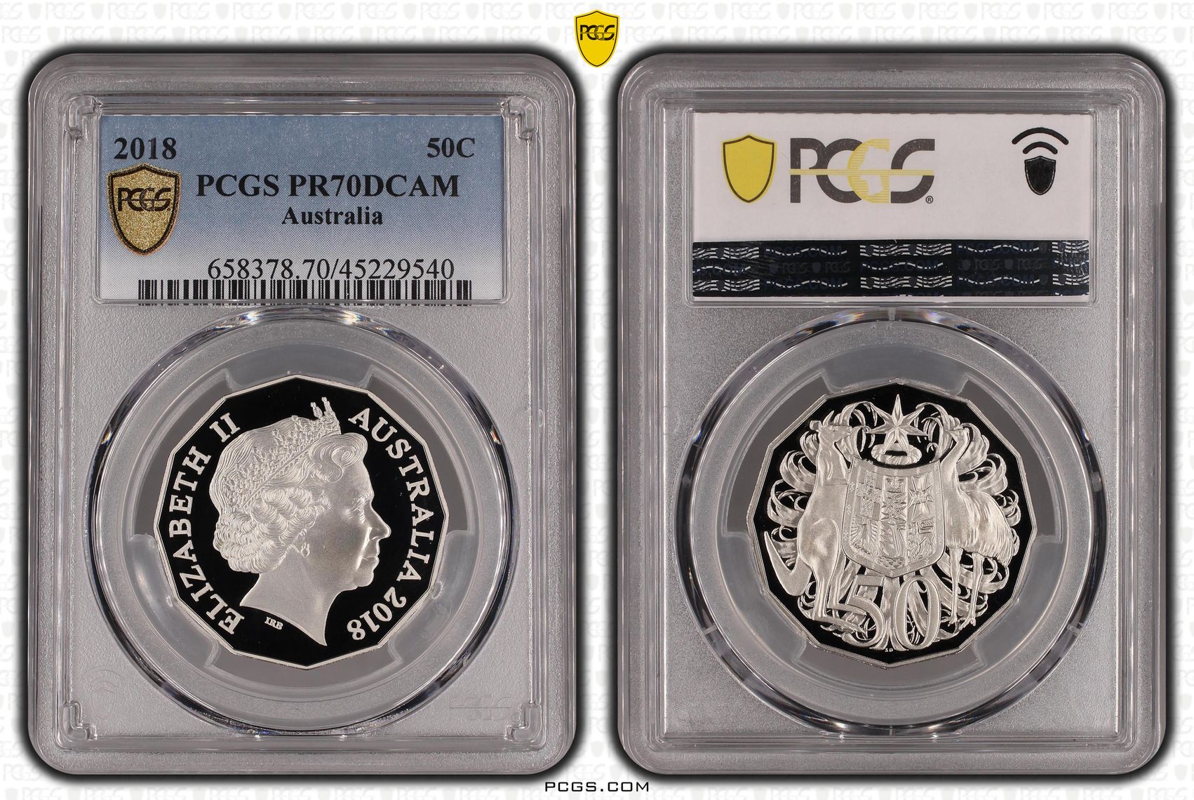 Elizabeth II, Fifty Cent, 2018, PCGS PR 70DCAM