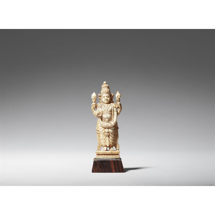An ivory figure of Vishnu. 20th century