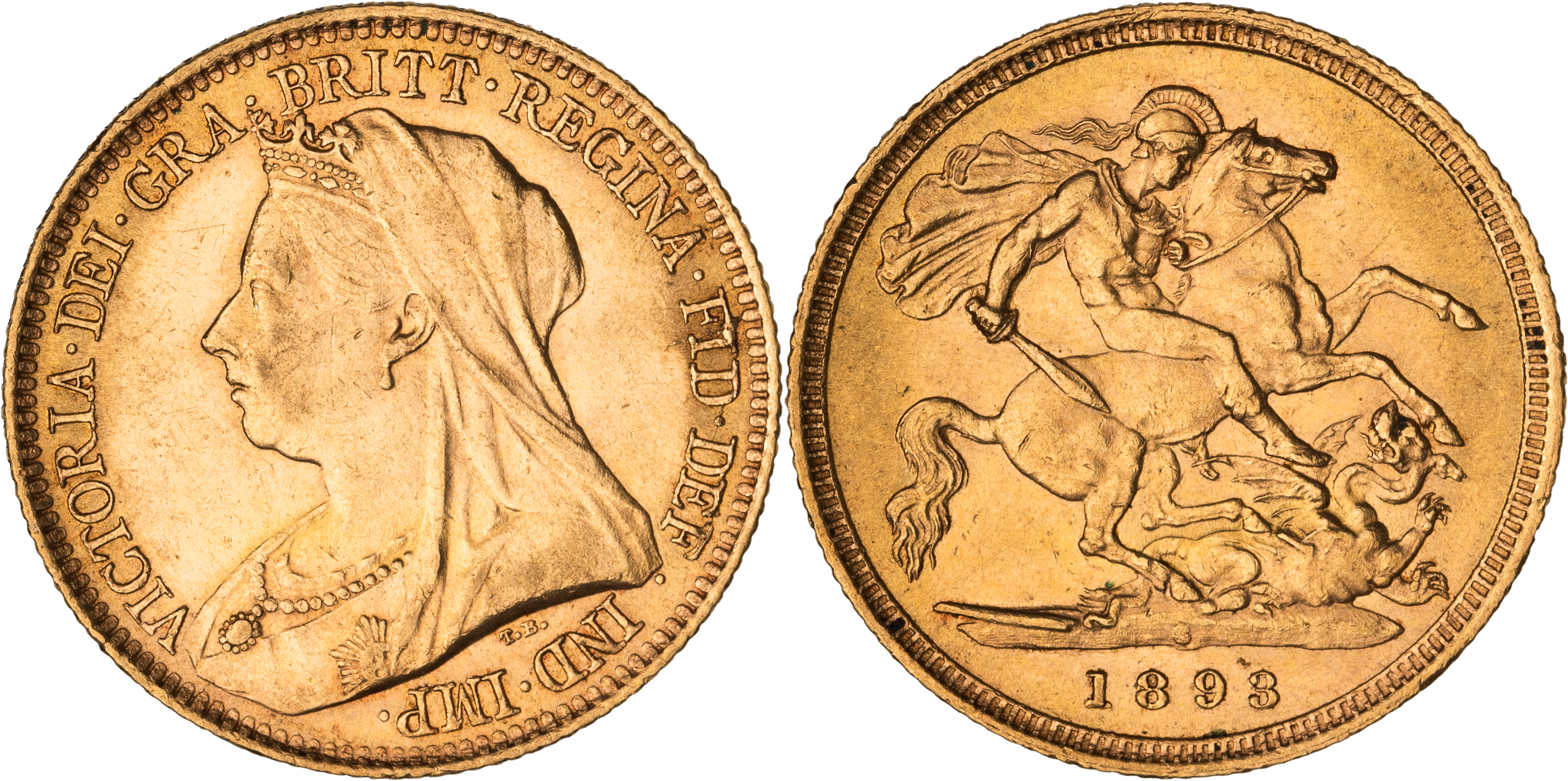 Victoria, Half Sovereign, 1893-S, PCGS MS61