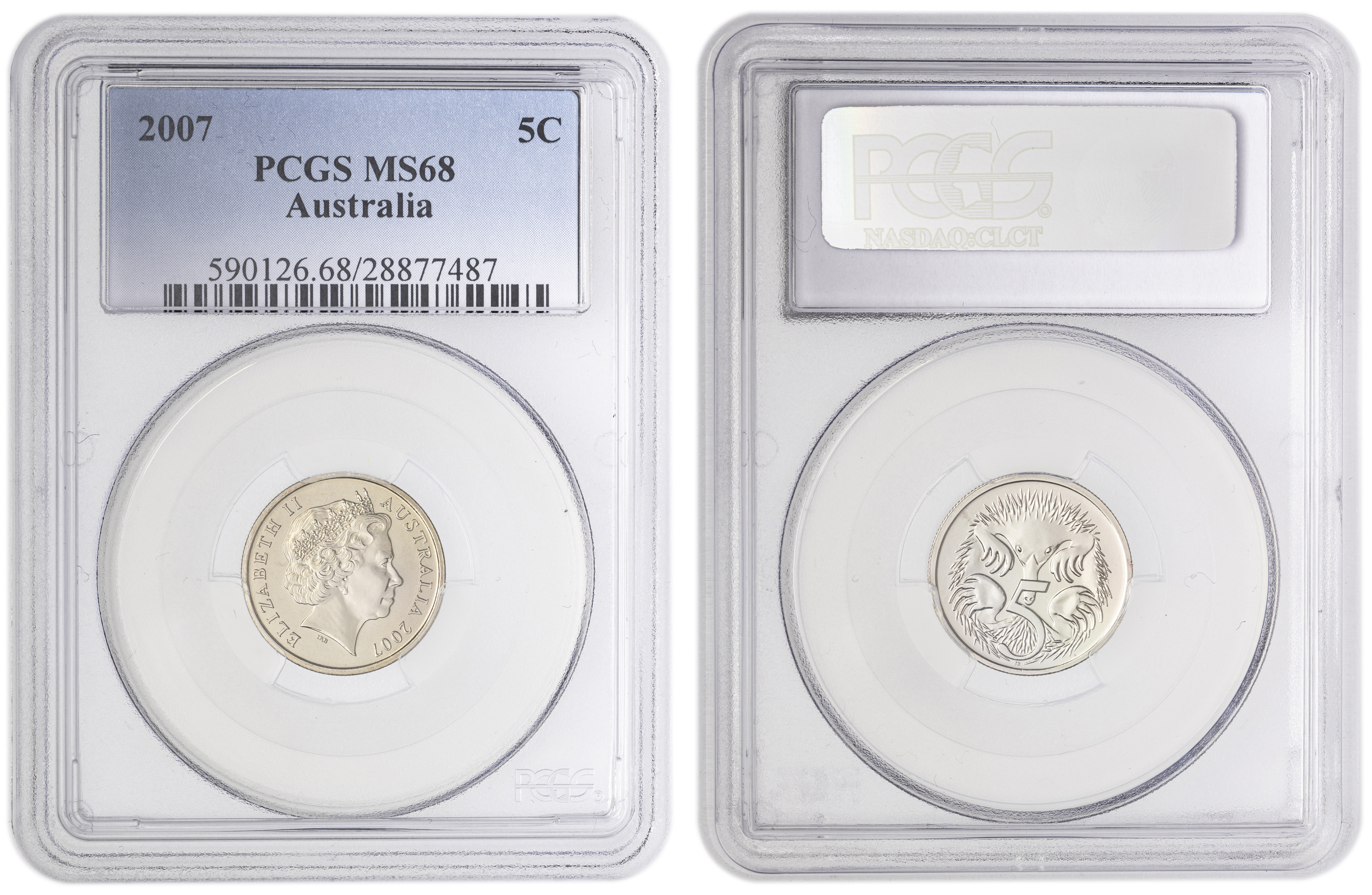 , Five Cent, 2007, PCGS MS68