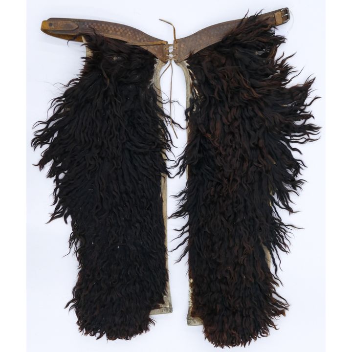 Pair Old Western Wooly Leather Chaps
