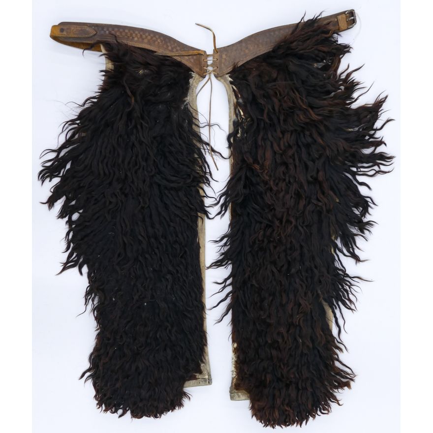 Pair Old Western Wooly Leather Chaps