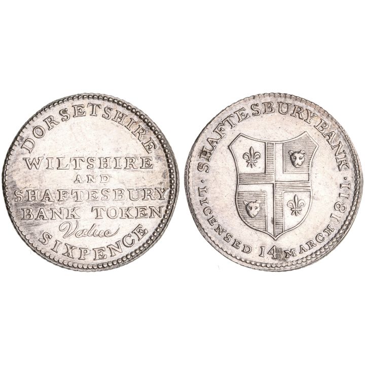 Great Britain, Dorset, Sixpence, 1811, aUNC