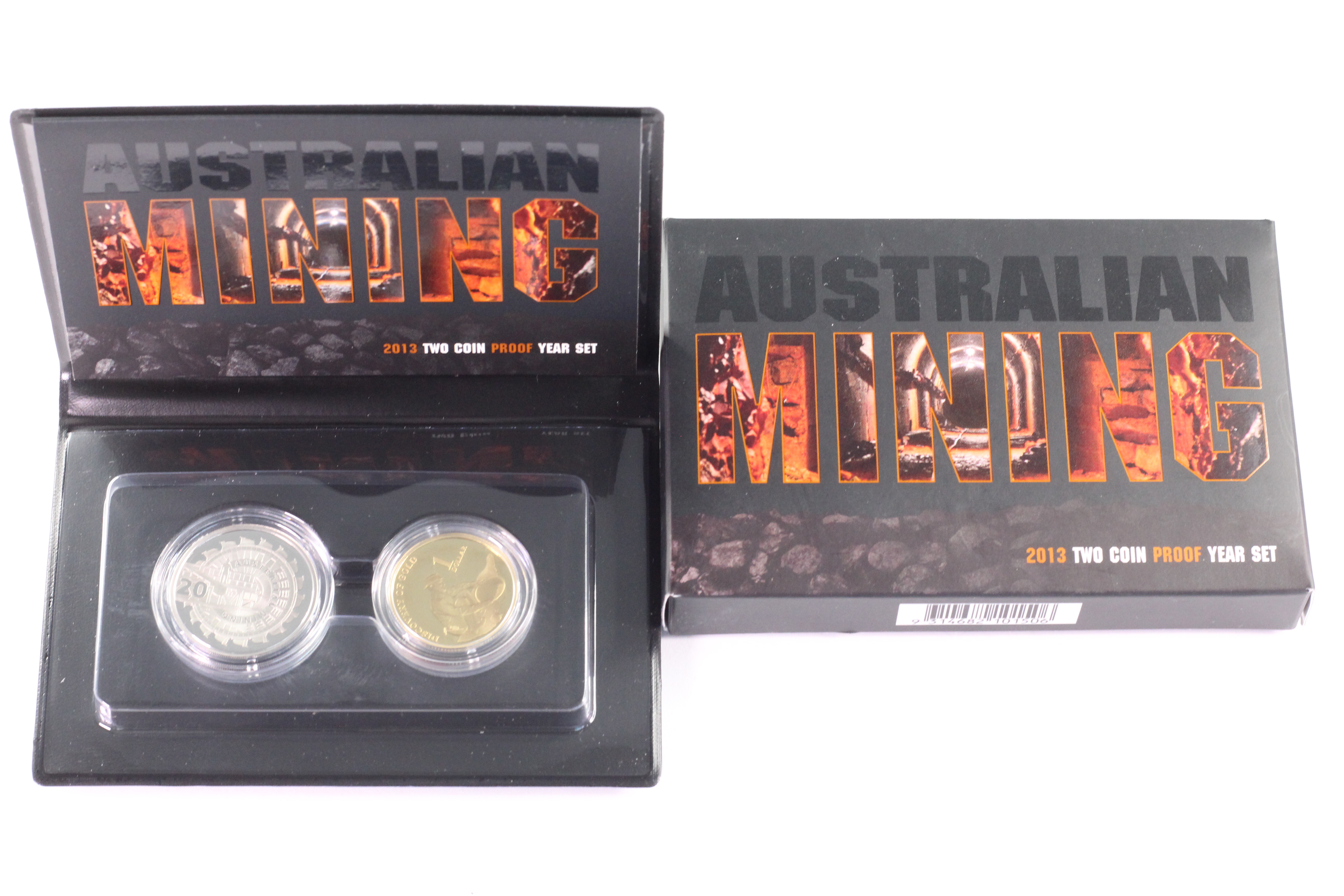 2013 Royal Aust Mint 20c & $1 Aust Mining 2 Coin Proof Year Set - Folder