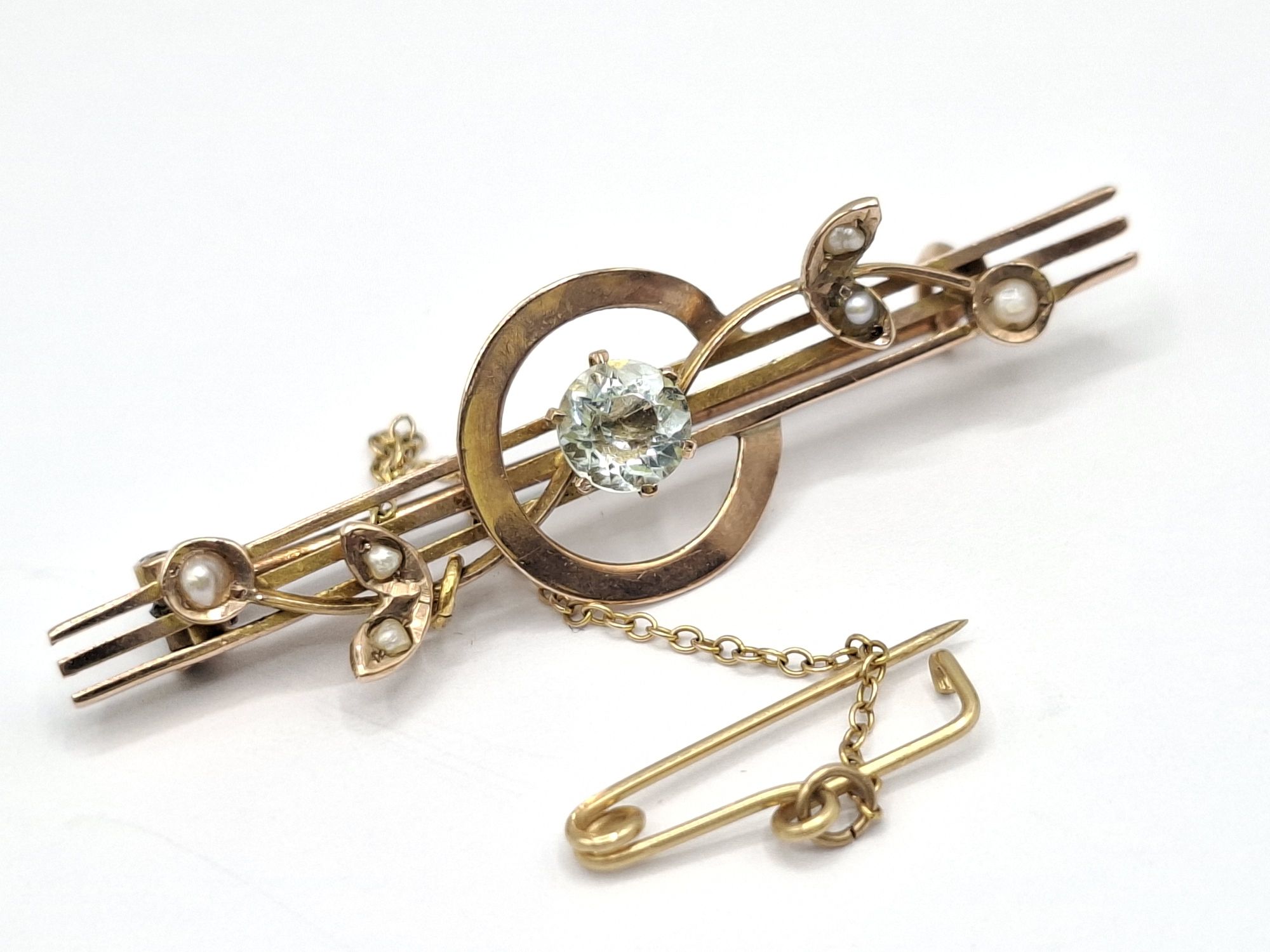 9ct Edwardian Triple Bar Brooch