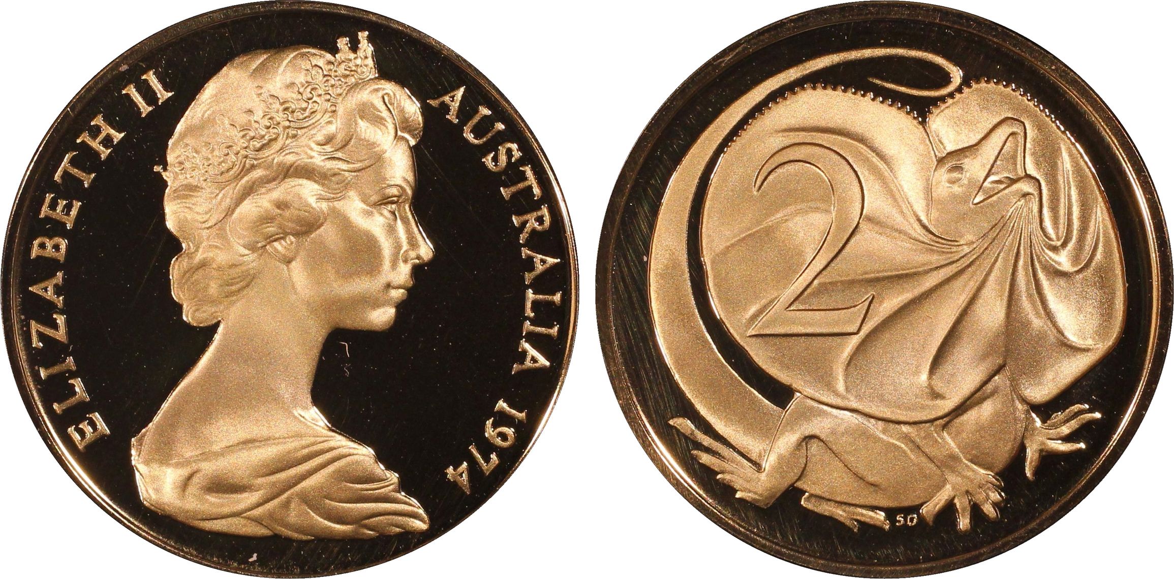 Two Cent, 1974, Pcgs Pr69dcam