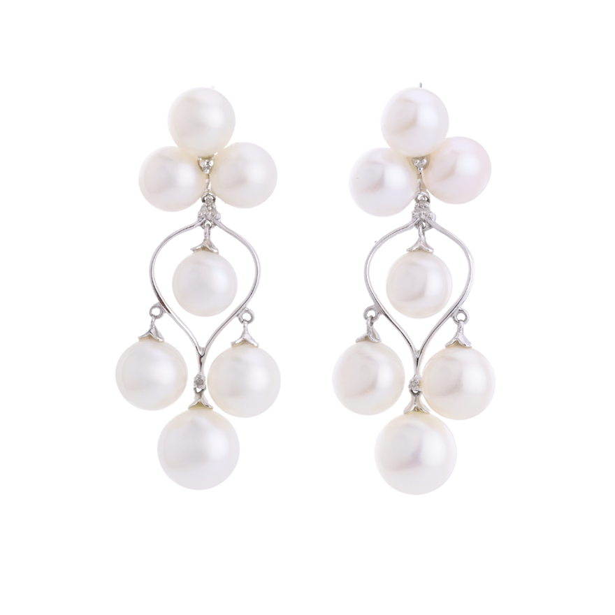 Aretes con perlas