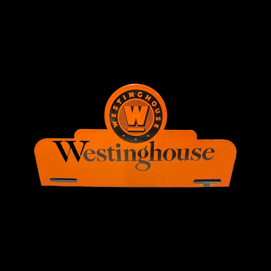 Westinghouse License Plate Topper Sign