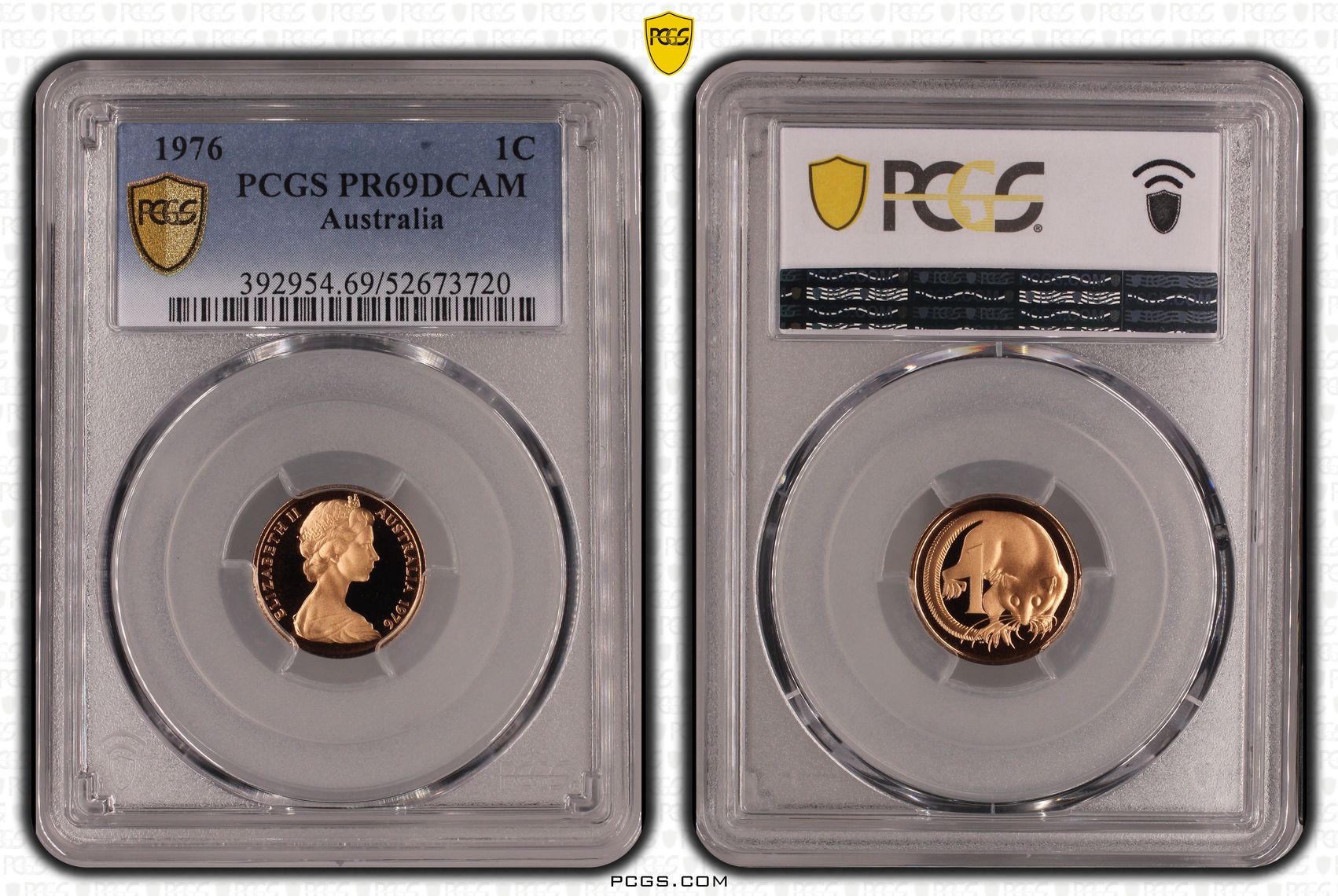 One Cent, 1976, Pcgs Pr69dcam