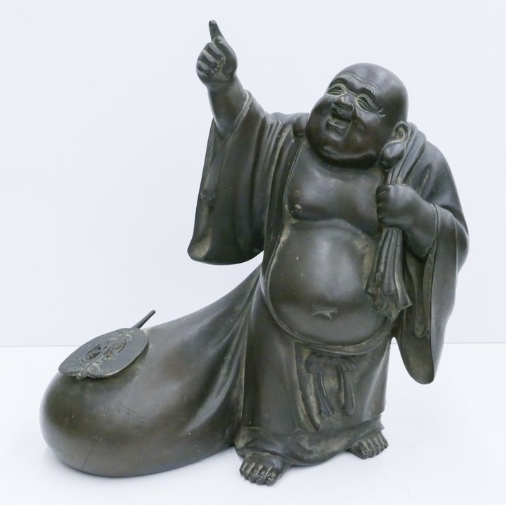 Koshii Eizan Japanese Bronze Hotei Buddha