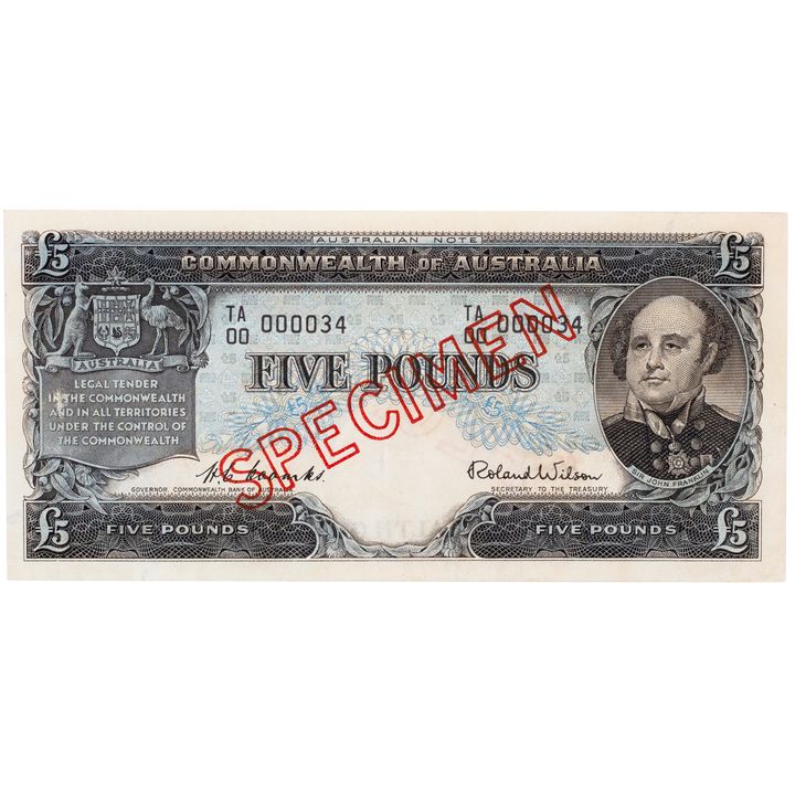 Coombs/Wilson, Five Pounds, 1954, EF