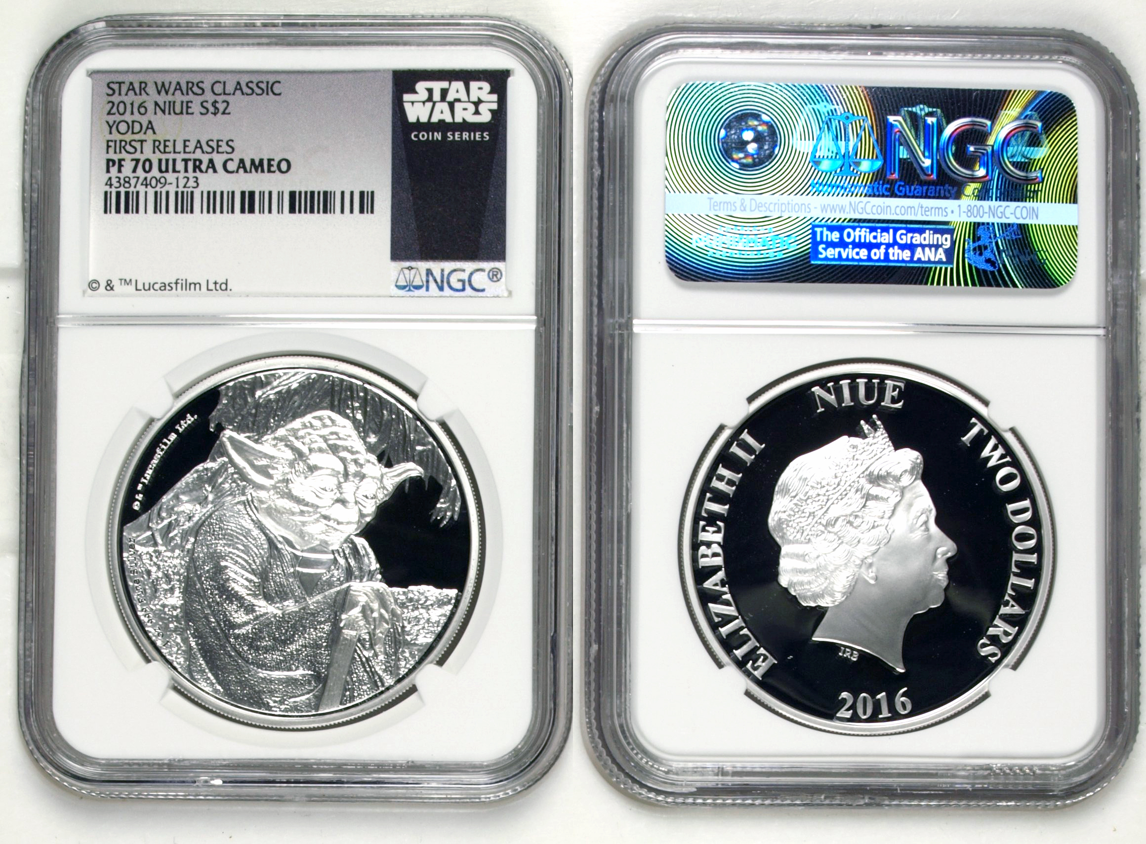 Niue, Yoda, Two Dollar, 2016, NGC PF 70 ULTRA CAMEO