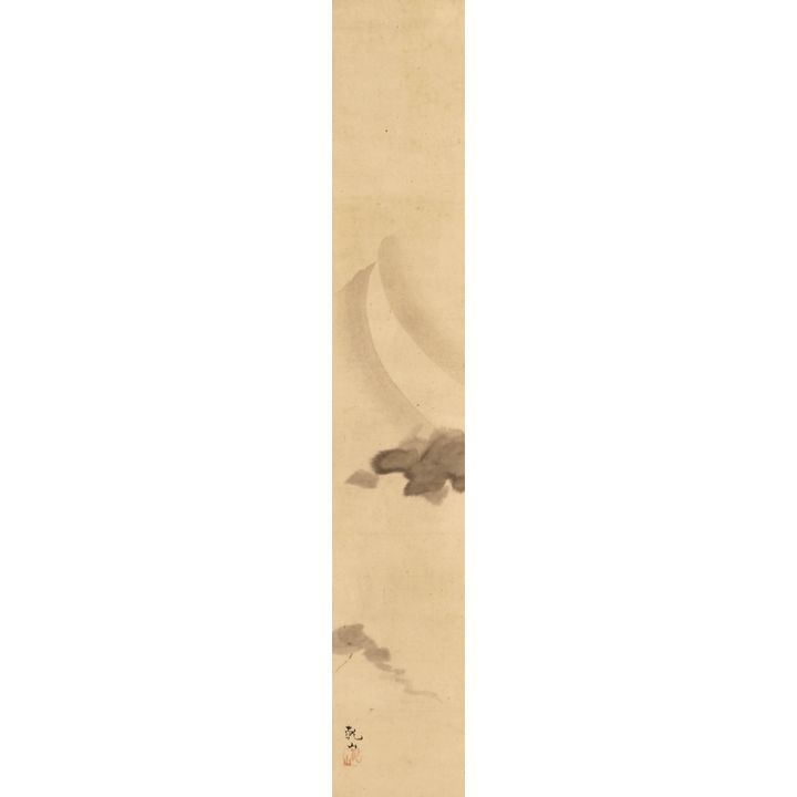 Attributed to Ogata Kenzan ''Wind and Clouds'' Scroll Painting