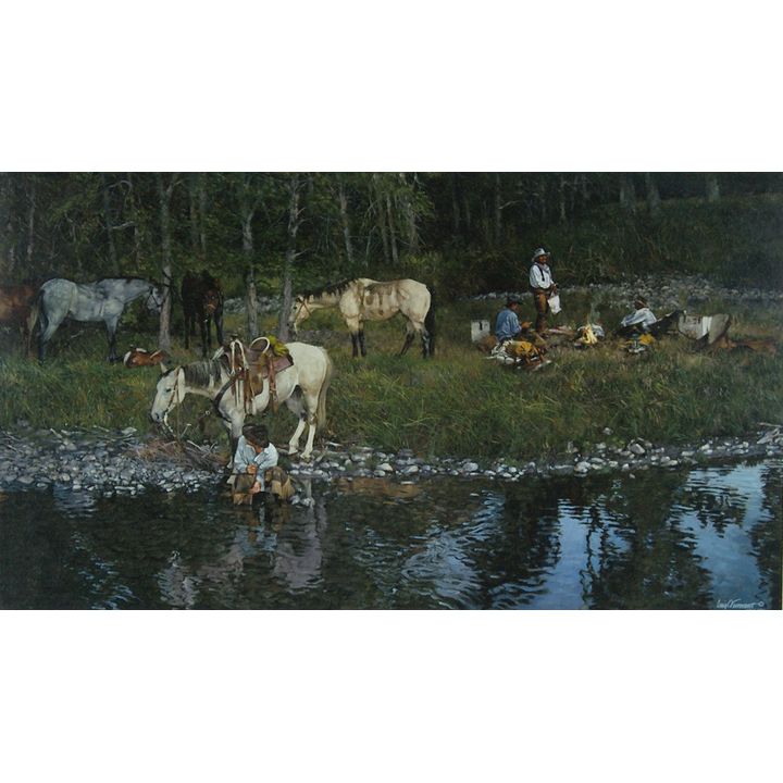 Craig Tennant (1946- ), Cowboy Camp - Ya Gonna Drink or What