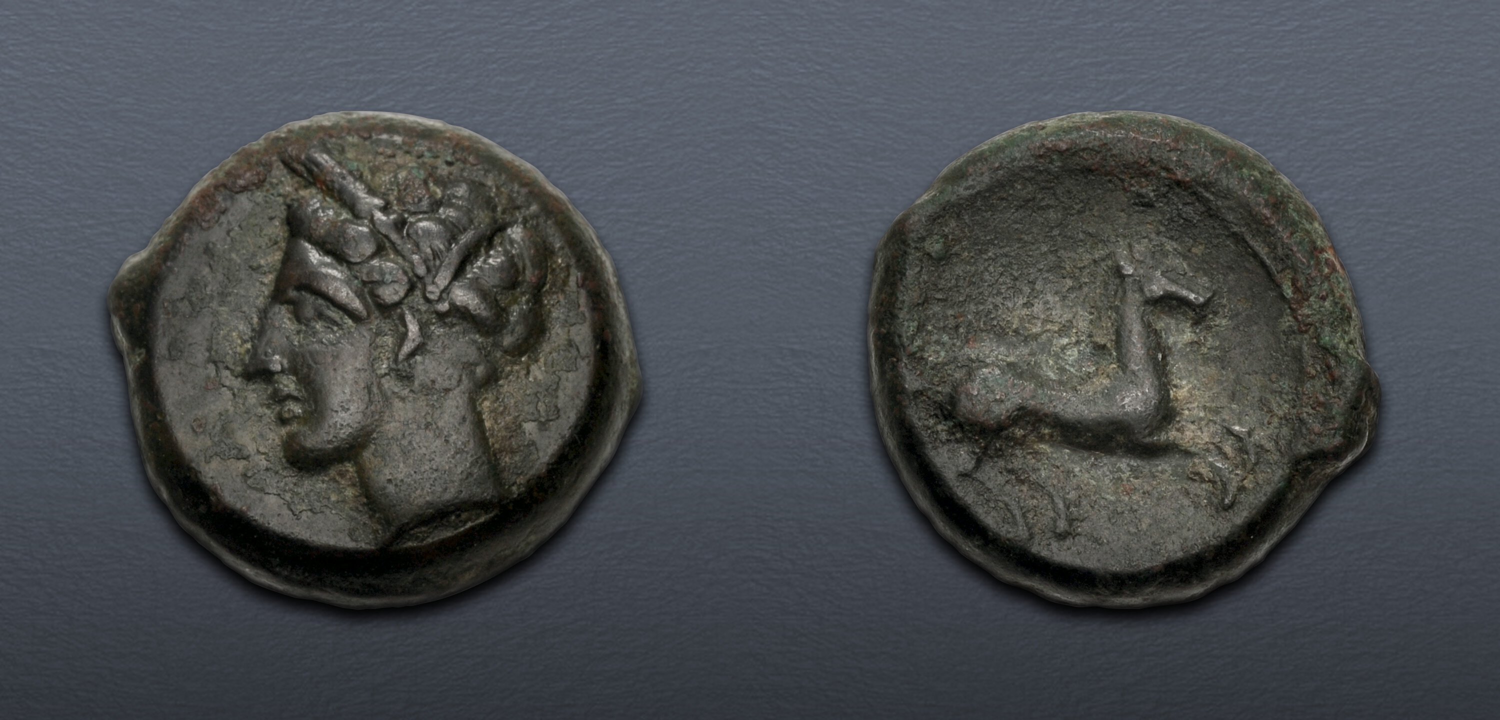 CARTHAGE. Circa 400350 BC. Æ Unit (15.5mm, 5.46 g, 11h). Carthage mint