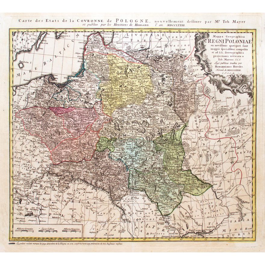 Tobias Mayer | Mappa geographica Regni Poloniae