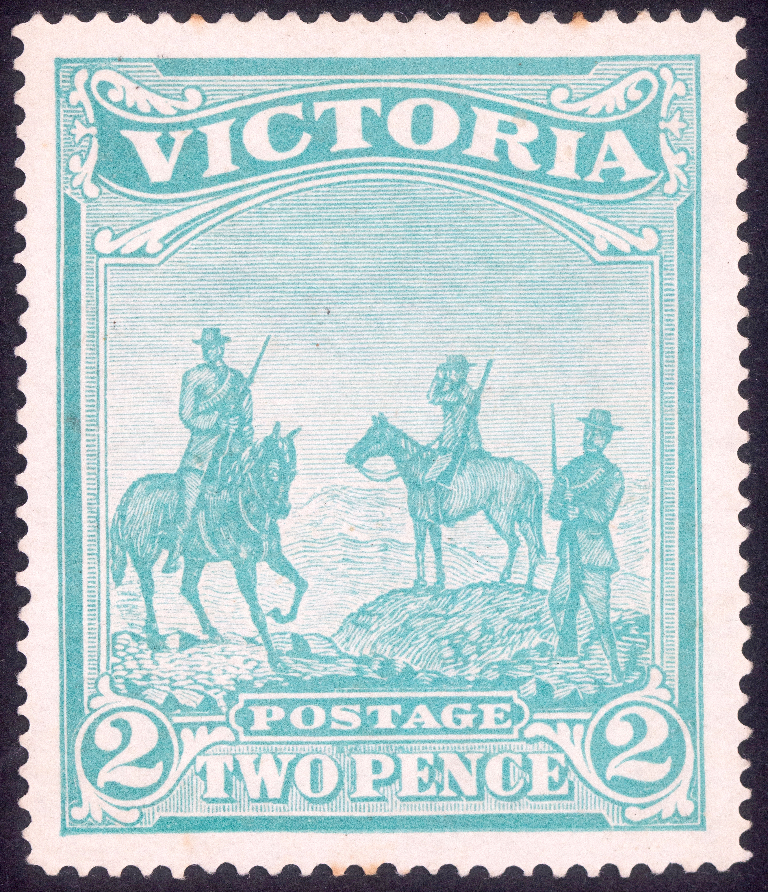 Twopence, Emerald-Green, Boer War Charity, 1900, MH