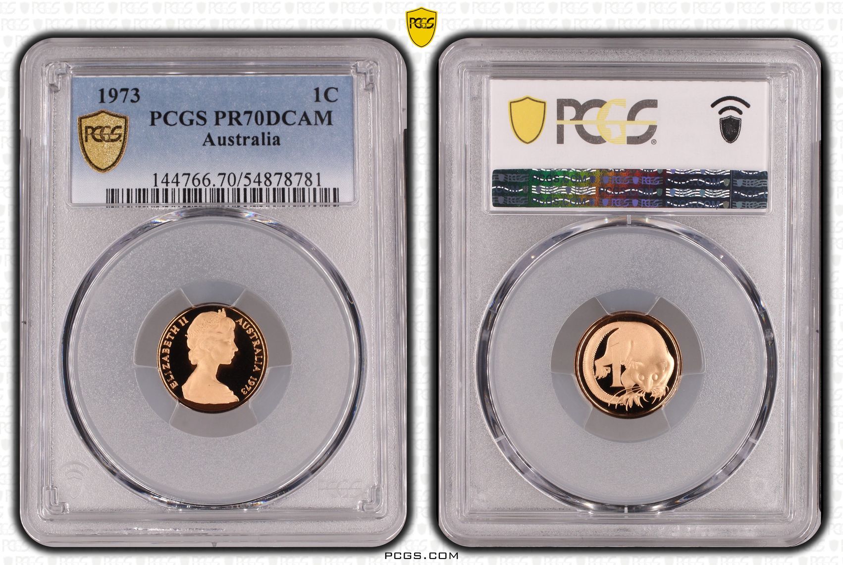 Pop 10/0, One Cent, 1973, Pcgs Pr70dcam