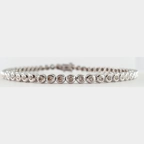 9CT WHITE GOLD TUBE SET BRACELET WITH 0,700CT DIAMONDS COLOU IJ CLARITY VS/SI - 51929/135