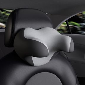CAR HEADREST PILLOW COMFORTABLE MEMORY FORM BREATHABLE ERGONOMIC DESIGN RELIEVING NECK STIFFNESS AND ADJUSTABLE STRAPS FOR DIFFERE