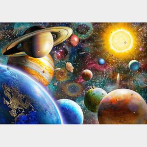 JIGSAW PUZZLES 500 PIECES FOR ADULTS, FAMILIES (SPACE TRAVELER, SOLAR SYSTEM) PIECES FIT TOGETHER PERFECTLY